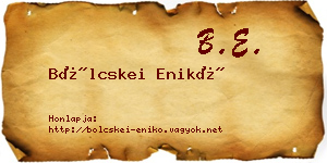 Bölcskei Enikő névjegykártya